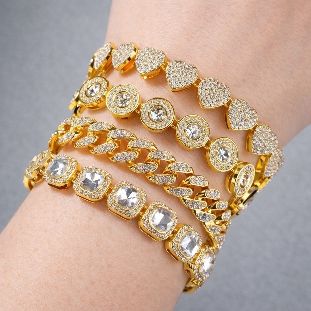 Gold Women's Bracelet 4 piece set
